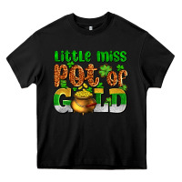Black St. Patrick's little miss pot of gold Heavy Core Tee - OliviaCreatesArt