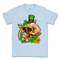 Dusty Blue St. Patrick's boho skull Classic Tee - OliviaCreatesArt