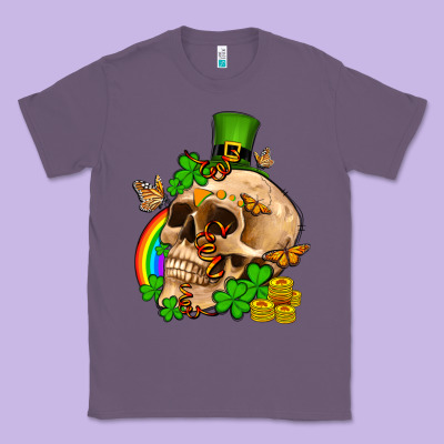St. Patrick's Boho Skull Classic Tee Designed By Oliviacreatesart