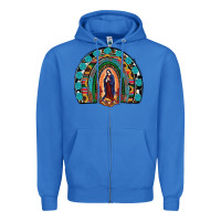 True Royal Lady Of Guadalupe Rainbow Zipper Hoodie - RanaPortraitStore