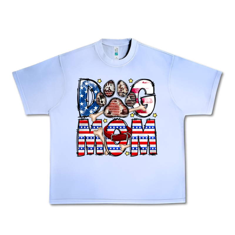 American Dog Mom Urban Heavy Tee by CowhideDigitalArt | Teevron
