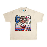 Sandshell American Dog Mom Urban Heavy Tee - CowhideDigitalArt