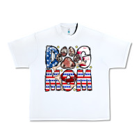 White American Dog Mom Urban Heavy Tee - CowhideDigitalArt