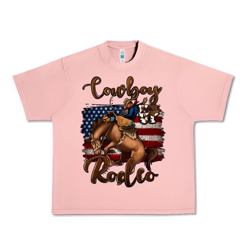 Cowboy Up Rodeo Bucking Bronco Urban Heavy Tee by Jasminsmagicworld | Teevron