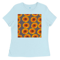 Baby Blue african fabric seamless pattern Ladies Tee - BundleAndBundleShop