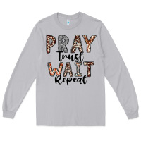 Moon Dust Pray Trust Wait Repeat Long Sleeve Tee - CowhideDigitalArt