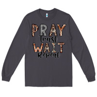 Smoke Pray Trust Wait Repeat Long Sleeve Tee - CowhideDigitalArt