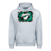 Heather Grey Soccer Lips Urban Hoodie - Jasminsmagicworld
