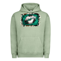 Pigment Oil Green Soccer Lips Urban Hoodie - Jasminsmagicworld