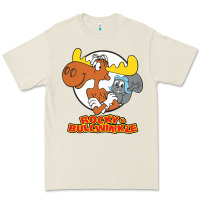 Bone rocky & bullwinkle Premium Tee - linhVisuals
