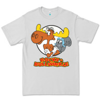 Dove Grey rocky & bullwinkle Premium Tee - linhVisuals
