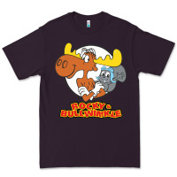Plum rocky & bullwinkle Premium Tee - linhVisuals