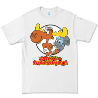 White rocky & bullwinkle Premium Tee - linhVisuals