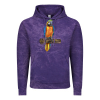 Cloud Purple blue throated macaw Vintage Hoodie - LillyAllenDesigns