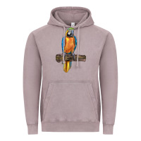 Vintage Zinc blue throated macaw Vintage Hoodie - LillyAllenDesigns