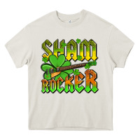 Cream St. Patrick’s Day sham rocker with guitar Heavy Core Tee - OliviaCreatesArt