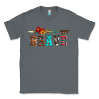 Charcoal Heather brave and aztec wood sunflower with arrow Classic Tee - Artiststas