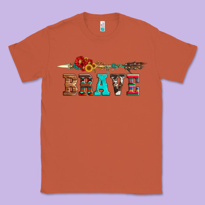 Brave And Aztec Wood Sunflower With Arrow Classic Tee Designed By Artiststas