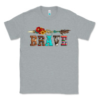 Heather Grey brave and aztec wood sunflower with arrow Classic Tee - Artiststas