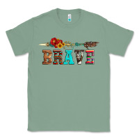 Sage brave and aztec wood sunflower with arrow Classic Tee - Artiststas