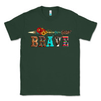 Sports Green brave and aztec wood sunflower with arrow Classic Tee - Artiststas
