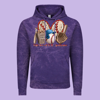Take Me Out To The Ballgame Vintage Hoodie Designed By Racoondesign