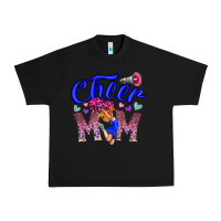 Black Cheer Mom Urban Heavy Tee - CowhideDigitalArt