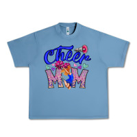 Pebble Blue Cheer Mom Urban Heavy Tee - CowhideDigitalArt