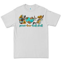 Dove Grey peace love bull skull bbs Premium Tee - BundleAndBundleShop
