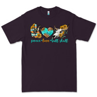 Plum peace love bull skull bbs Premium Tee - BundleAndBundleShop