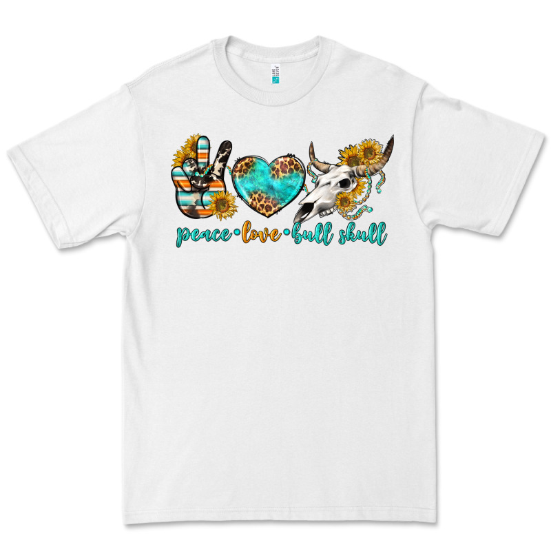 Peace Love Bull Skull Bbs Premium Tee by BundleAndBundleShop | Teevron