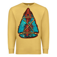 Antique Gold turquoise glitter aztec arrowhead Premium Sweatshirt - Jasminsmagicworld