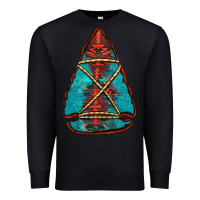 Black turquoise glitter aztec arrowhead Premium Sweatshirt - Jasminsmagicworld