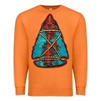 Carrot turquoise glitter aztec arrowhead Premium Sweatshirt - Jasminsmagicworld