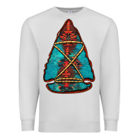 Dove Grey turquoise glitter aztec arrowhead Premium Sweatshirt - Jasminsmagicworld