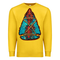 Lemon turquoise glitter aztec arrowhead Premium Sweatshirt - Jasminsmagicworld