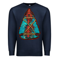 Navy turquoise glitter aztec arrowhead Premium Sweatshirt - Jasminsmagicworld