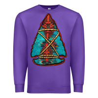 Purple turquoise glitter aztec arrowhead Premium Sweatshirt - Jasminsmagicworld