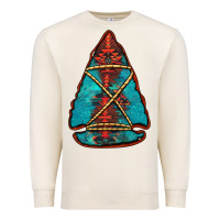 Sandshell turquoise glitter aztec arrowhead Premium Sweatshirt - Jasminsmagicworld