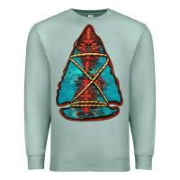 Seafoam turquoise glitter aztec arrowhead Premium Sweatshirt - Jasminsmagicworld