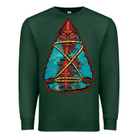 Sports Green turquoise glitter aztec arrowhead Premium Sweatshirt - Jasminsmagicworld