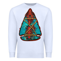White turquoise glitter aztec arrowhead Premium Sweatshirt - Jasminsmagicworld