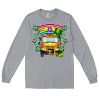 Heather Grey st. patricks day school bus Long Sleeve Tee - SublimationCraftShop