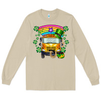 Mushroom st. patricks day school bus Long Sleeve Tee - SublimationCraftShop