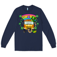 Navy st. patricks day school bus Long Sleeve Tee - SublimationCraftShop