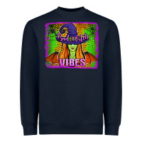 Navy bad witch vibes Heavyweight Sweatshirt - Jasminsmagicworld