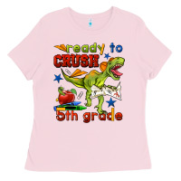 Bubblegum Pink ready to crush 5th grade Ladies Tee - BundleAndBundleShop