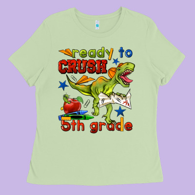 Ready To Crush 5th Grade Ladies Tee Designed By Bundleandbundleshop