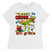 White ready to crush 5th grade Ladies Tee - BundleAndBundleShop