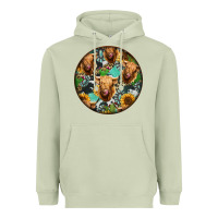 Matcha Highland Cow Pattern Heavyweight Hoodie - Jasminsmagicworld